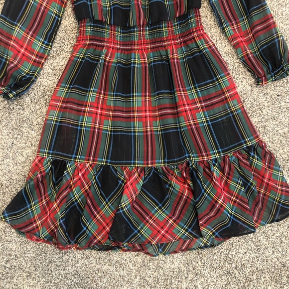 J crew cinch waist dress in tartan plaid - Picture 3 of 6